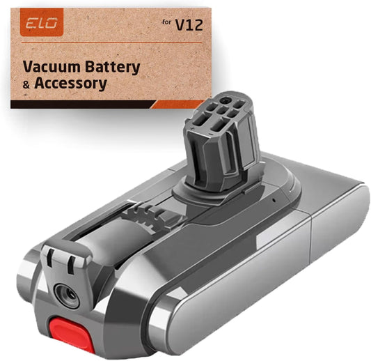 ELO V12 Battery Compatible with Dyson V12 Detect, V12 Detect Slim, V12 Detect Absolute, V12 Detect Slim Absolute, V12 Detect Fluffy, SV46, V12 Vacuum Cleaner Battery Part No. 965470-01