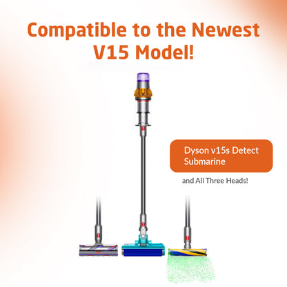 New V15 Additional Battery or Replacement Battery for Dyson V15 Vacuum Series: V15 Battery for V15 Detect, V15s Detect Submarine, V15 Detect Absolute, V15, SV22, SV47. Part No. 970938-01, 970425-01.